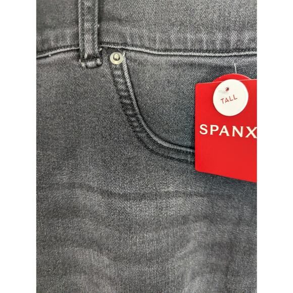 Spanx Straight Leg Jeans Vintage Black Pull-On Shaping Stretch Denim 3X Tall NWT - Picture 8 of 10